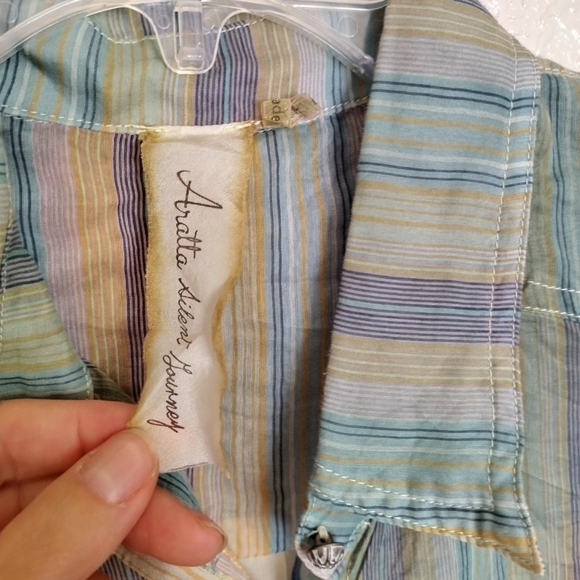 Arrata silent journey sleeveless Button Down Cotton silk tunic top sz Xs - Picture 4 of 9